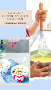 Einfacher Käsekuchen mit Quark - Backen mit Kindern